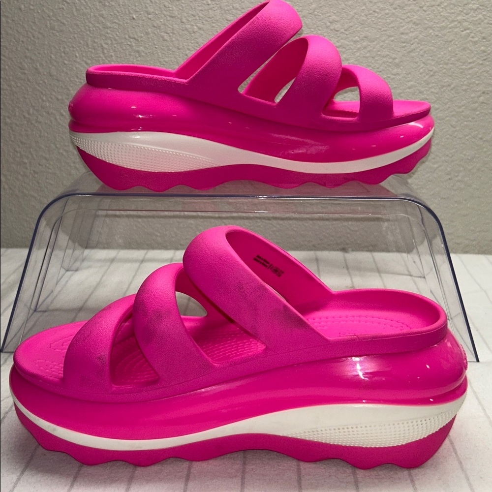 Crocs WOMEN'S MEGA CRUSH TRIPLE STRAP Pink Crush Size 5M Or 7W - Picture 5 of 11